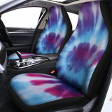 Blue And Purple Spiral Tie Dye Print Universal Fit Car Seat Covers 102422