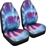 Blue And Purple Spiral Tie Dye Print Universal Fit Car Seat Covers 102422