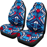 Blue And Red Aztec Pattern Print Universal Fit Car Seat Covers 102422
