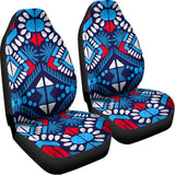 Blue And Red Aztec Pattern Print Universal Fit Car Seat Covers 102422