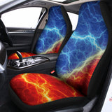 Blue And Red Lightning Print Universal Fit Car Seat Covers 102422