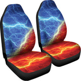 Blue And Red Lightning Print Universal Fit Car Seat Covers 102422