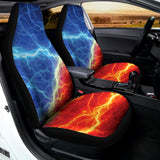 Blue And Red Lightning Print Universal Fit Car Seat Covers 102422