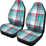 Blue And Red Madras Pattern Print Universal Fit Car Seat Covers 102422