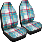 Blue And Red Madras Pattern Print Universal Fit Car Seat Covers 102422