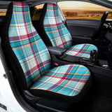 Blue And Red Madras Pattern Print Universal Fit Car Seat Covers 102422