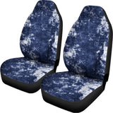 Blue And White Acid Wash Tie Dye Print Universal Fit Car Seat Covers 102422