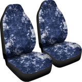 Blue And White Acid Wash Tie Dye Print Universal Fit Car Seat Covers 102422