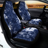 Blue And White Acid Wash Tie Dye Print Universal Fit Car Seat Covers 102422