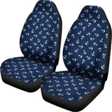 Blue And White Anchor Pattern Print Universal Fit Car Seat Covers 102422