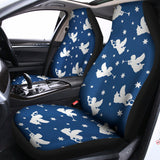Blue And White Angel Pattern Print Universal Fit Car Seat Covers 102422