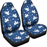 Blue And White Angel Pattern Print Universal Fit Car Seat Covers 102422