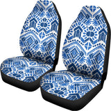 Blue And White Aztec Pattern Print Universal Fit Car Seat Covers 102422
