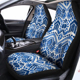 Blue And White Aztec Pattern Print Universal Fit Car Seat Covers 102422