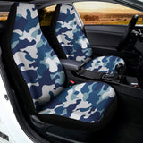 Blue And White Camouflage Print Universal Fit Car Seat Covers 102422