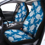 Blue And White Sea Turtle Pattern Print Universal Fit Car Seat Covers 102422