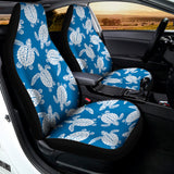 Blue And White Sea Turtle Pattern Print Universal Fit Car Seat Covers 102422