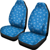 Blue And White Stethoscope Pattern Print Universal Fit Car Seat Covers 102422
