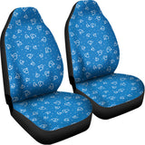 Blue And White Stethoscope Pattern Print Universal Fit Car Seat Covers 102422