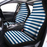 Blue And White Striped Pattern Print Universal Fit Car Seat Covers 102422
