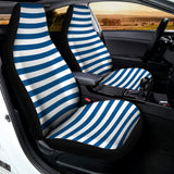 Blue And White Striped Pattern Print Universal Fit Car Seat Covers 102422