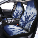 Blue And White Tie Dye Print Universal Fit Car Seat Covers 102422
