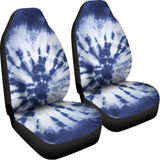 Blue And White Tie Dye Print Universal Fit Car Seat Covers 102422