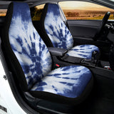 Blue And White Tie Dye Print Universal Fit Car Seat Covers 102422