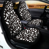 Blue And White Vegan Pattern Print Universal Fit Car Seat Covers 102422