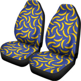 Blue And Yellow Banana Pattern Print Universal Fit Car Seat Covers 102422