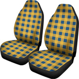 Blue And Yellow Buffalo Check Print Universal Fit Car Seat Covers 102422