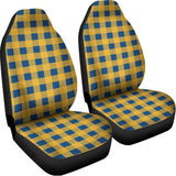 Blue And Yellow Buffalo Check Print Universal Fit Car Seat Covers 102422