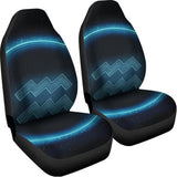 Blue Aquarius Zodiac Sign Print Universal Fit Car Seat Covers 102422