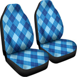Blue Argyle Pattern Print Universal Fit Car Seat Covers 102422