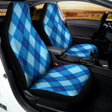 Blue Argyle Pattern Print Universal Fit Car Seat Covers 102422