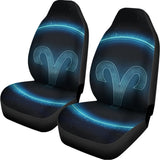 Blue Aries Zodiac Sign Print Universal Fit Car Seat Covers 102422
