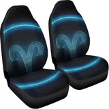 Blue Aries Zodiac Sign Print Universal Fit Car Seat Covers 102422
