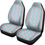 Blue Bacon Pattern Print Universal Fit Car Seat Covers 102422