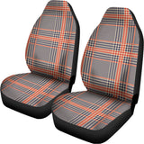 Blue Beige And Orange Glen Plaid Print Universal Fit Car Seat Covers 102422