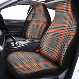Blue Beige And Orange Glen Plaid Print Universal Fit Car Seat Covers 102422