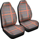 Blue Beige And Orange Glen Plaid Print Universal Fit Car Seat Covers 102422