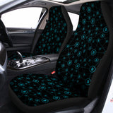Blue Bitcoin Pattern Print Universal Fit Car Seat Covers 102422