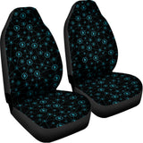 Blue Bitcoin Pattern Print Universal Fit Car Seat Covers 102422