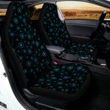 Blue Bitcoin Pattern Print Universal Fit Car Seat Covers 102422