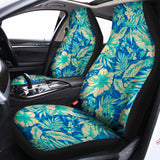 Blue Blossom Tropical Pattern Print Universal Fit Car Seat Covers 102422