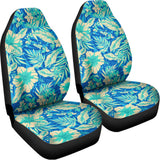 Blue Blossom Tropical Pattern Print Universal Fit Car Seat Covers 102422