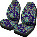 Blue Bohemian Paisley Pattern Print Universal Fit Car Seat Covers 102422