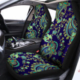 Blue Bohemian Paisley Pattern Print Universal Fit Car Seat Covers 102422