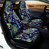 Blue Bohemian Paisley Pattern Print Universal Fit Car Seat Covers 102422