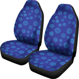 Blue Bullseye Target Pattern Print Universal Fit Car Seat Covers 102422